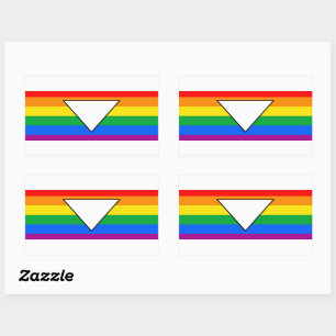 Adesivo Retangular Triângulo LGBTQ+ e Orgulho Arco-Íris