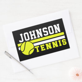 Adesivo Retangular Tribunal Personalizado do Jogo de Bola de NOME do 