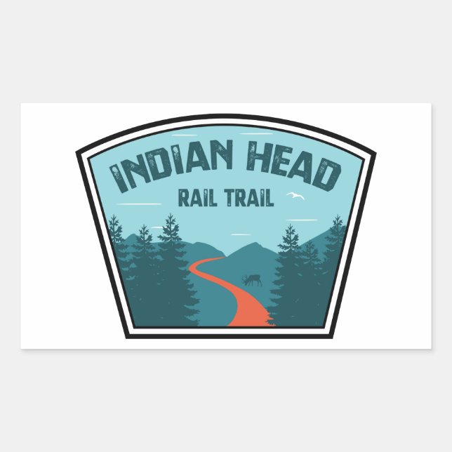 Adesivo Retangular Trilha de Cabeçalho Indiana (Frente)