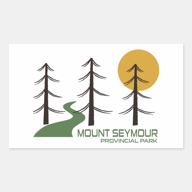 Adesivo Retangular Trilha do Parque Provincial Mount Seymour (Frente)