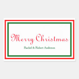 Adesivo Retangular Trim de Natal Duplo - Vinheta Retangular
