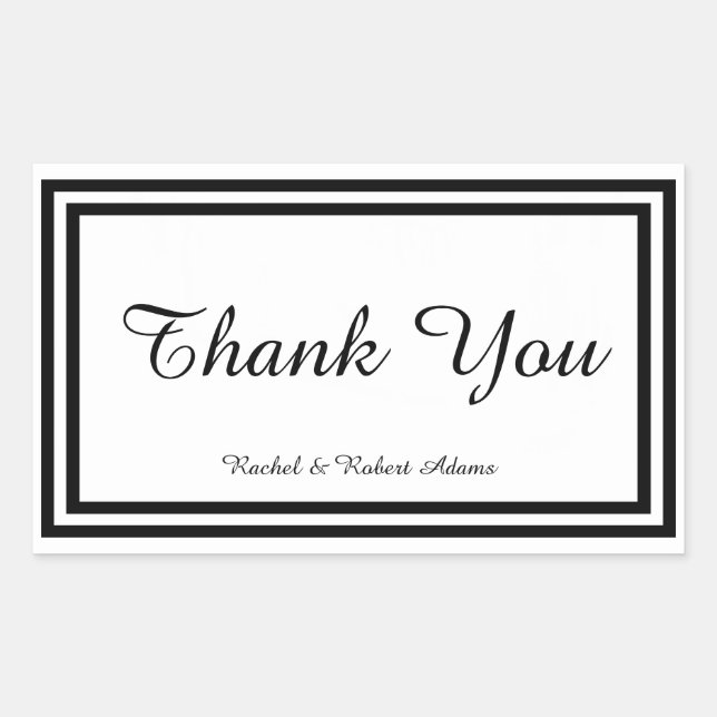 Adesivo Retangular Trim Preto Duplo - Vinheta Retangular (Frente)