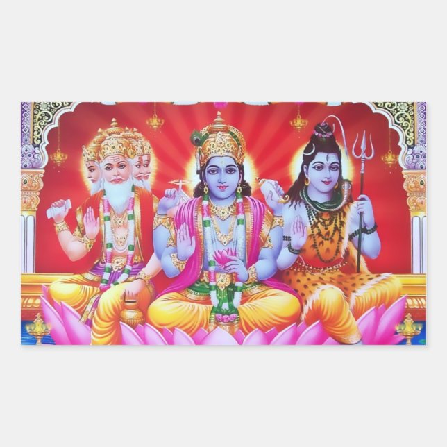 Adesivo Retangular Trimurti Sticker (Frente)