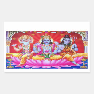 Adesivo Retangular Trimurti Sticker