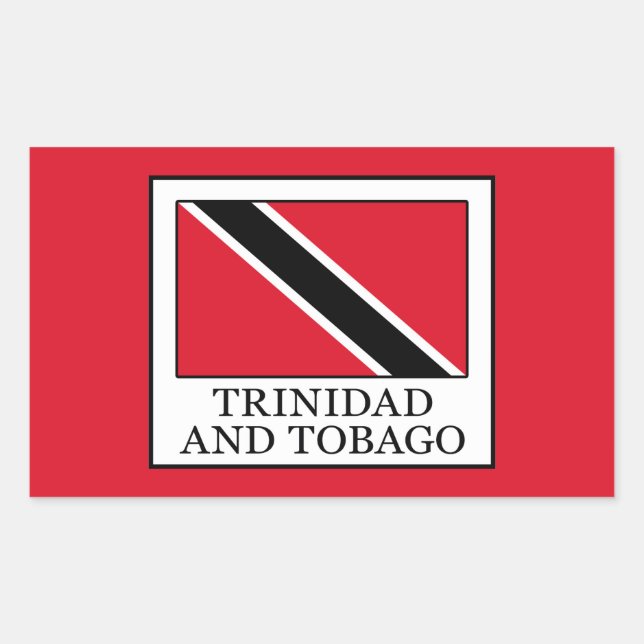 Adesivo Retangular Trinidade e Tobago (Frente)