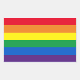 Adesivo Retangular Tripas arco-íris cores Lgbt Lgbtq gay flag