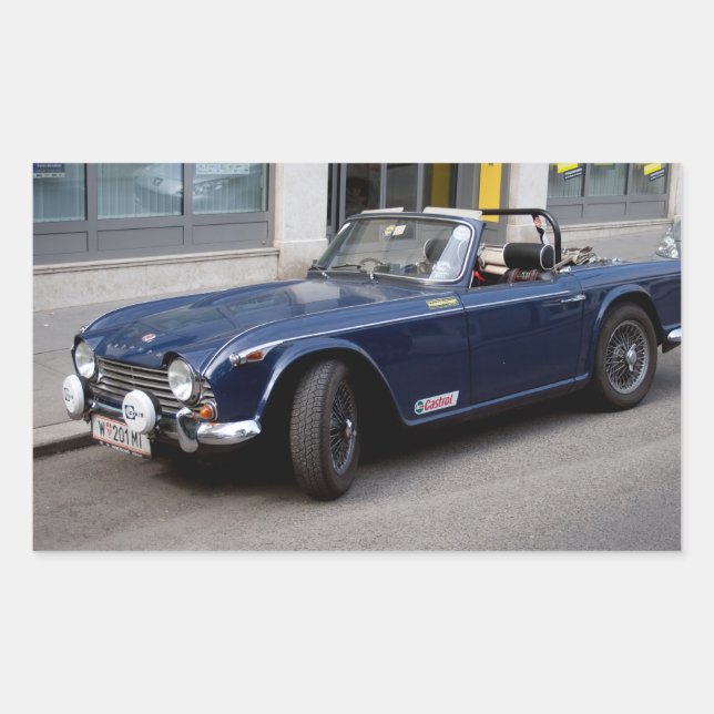 Adesivo Retangular Triumph TR4 A (Frente)