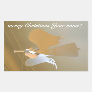 Adesivo Retangular Trompetes de anjo