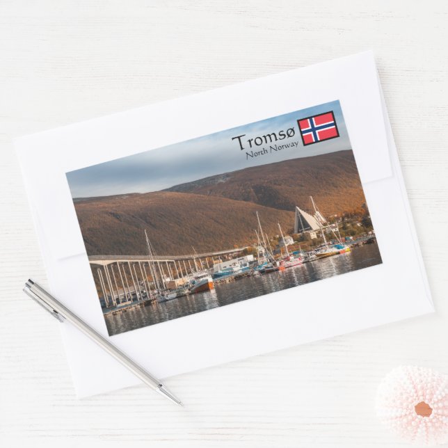 Adesivo Retangular Tromso Norway (Envelope)