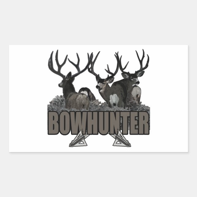 Adesivo Retangular Trophy Bucks Bowhunter (Frente)