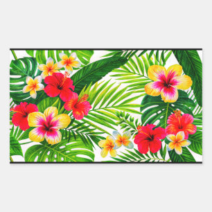 Adesivo Retangular Tropical Floral