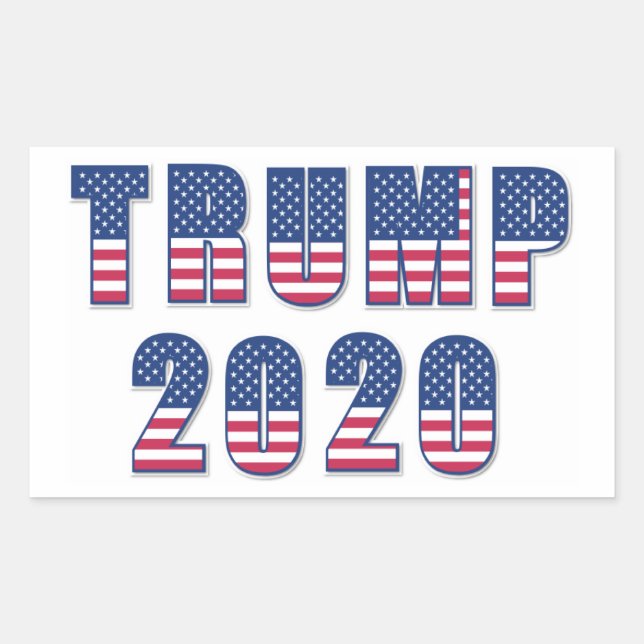 Adesivo Retangular Trump 2020 (Frente)