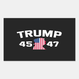 Adesivo Retangular Trump 45 47 2024 Presidente