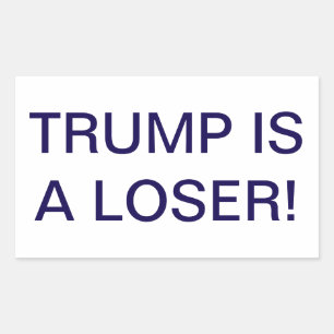 Adesivo Retangular TRUMP É UM PERDEDOR Tonto Drump Hankamer Artjunkha