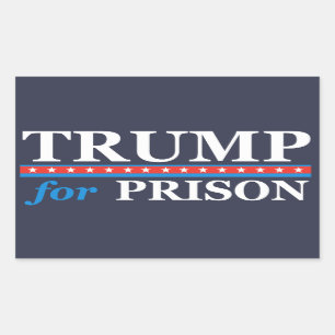 Adesivo Retangular TRUMP PARA PRISON Anti Trump