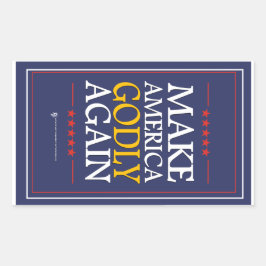 Adesivo Retangular Trump - Sticker: Torne a América Deus Novamente