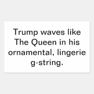 Adesivo Retangular Trump waves like a queen Hankamer Artjunkhaus Fun!