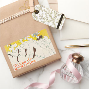 Adesivo Retangular Trupe de Mademoiselle Eglantine, Toulouse Lautrec