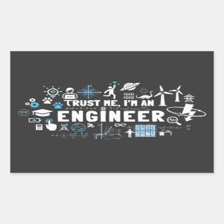 Adesivo Retangular TRUST ME, I'M AN ENGINEER feat Maxwell Gleichungen