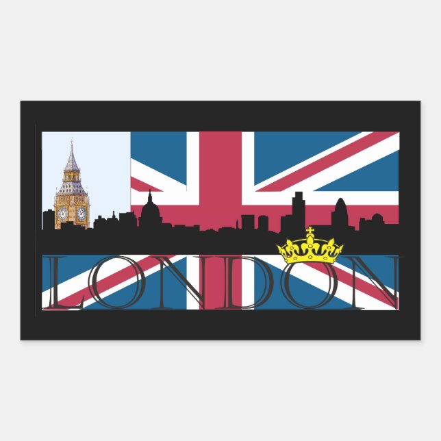 Adesivo Retangular Tudo que é Londres (Frente)