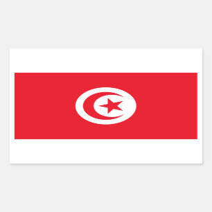 Adesivo Retangular Tunísia/bandeira tunisina