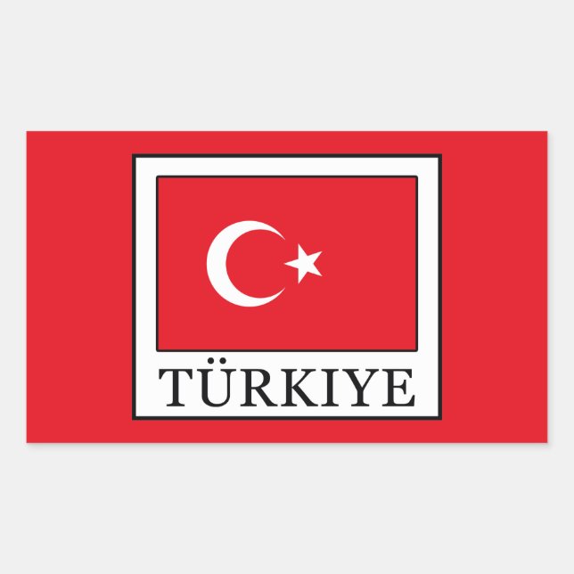 Adesivo Retangular Türkiye (Frente)