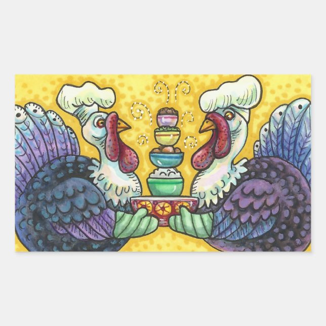 ADESIVO RETANGULAR TURQUIA E TODAS AS FIXINAS, ENGRAÇADOS OBRIGADOS À (Frente)