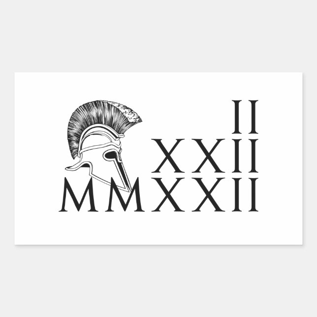 Adesivo Retangular Twosday 2-22-22 with Roman numerals (Frente)