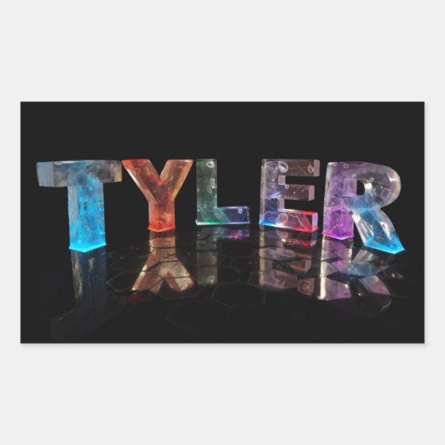 Adesivo Retangular Tyler name sticker (Frente)