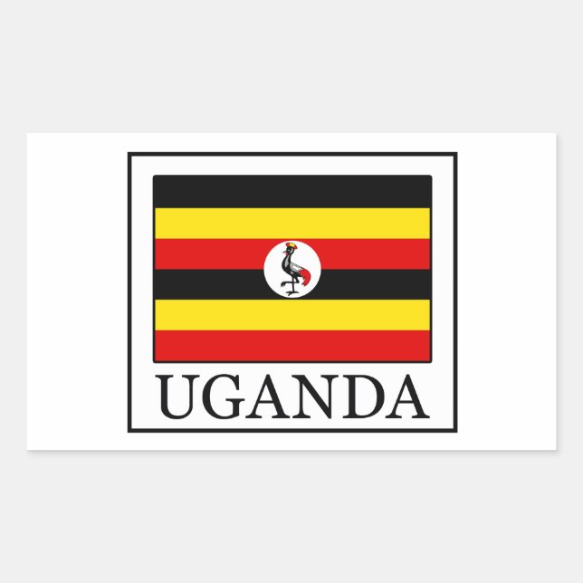 Adesivo Retangular Uganda (Frente)