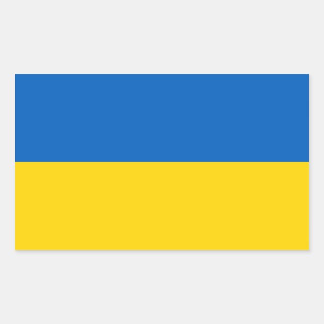 Adesivo Retangular Ukraine/Ukrainian Flag (Frente)