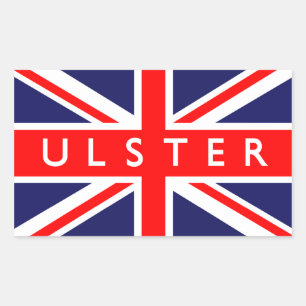 Adesivo Retangular Ulster On British Flag