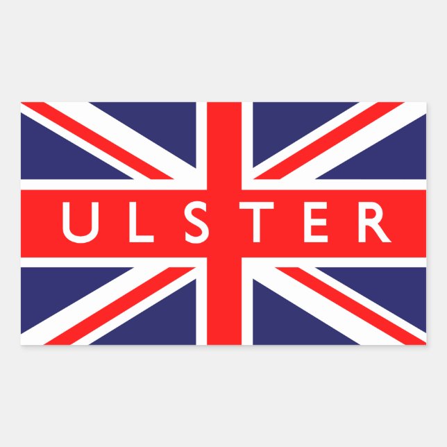 Adesivo Retangular Ulster On British Flag (Frente)