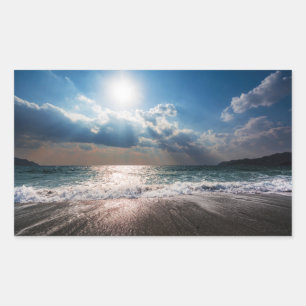 Adesivo Retangular Último dia na praia