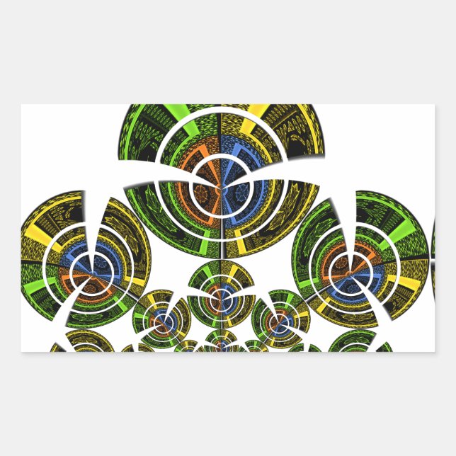 Adesivo Retangular Último padrão cultural africano Maasai Tribal (Frente)