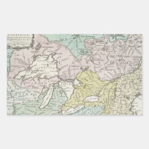 Adesivo Retangular Um mapa exato de Canadá, 1761