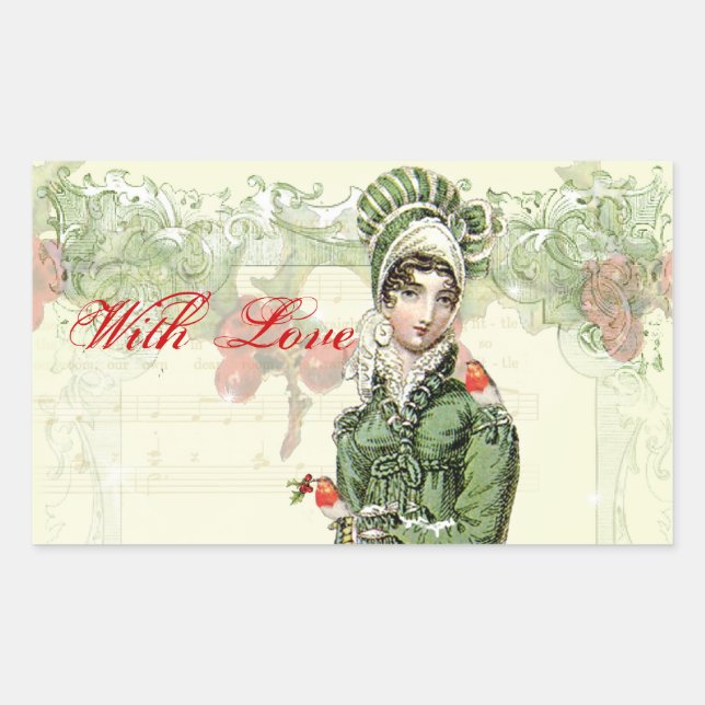 Adesivo Retangular Um Noel Alegre com Amor (Frente)