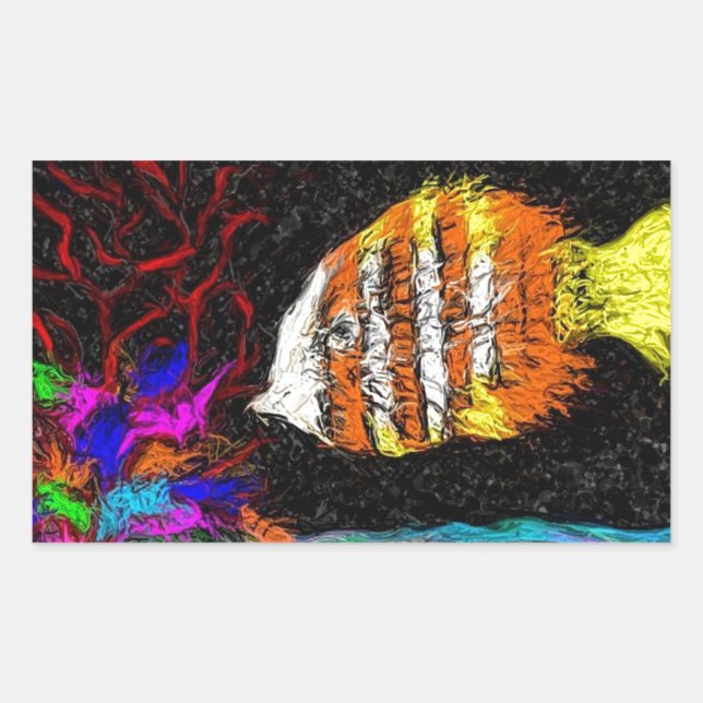 Adesivo Retangular Um Peixe De Muitos (Frente)