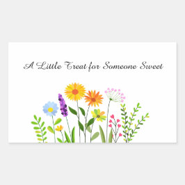 Adesivo Retangular Um Pequeno Presente para Alguém Doce