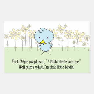 Adesivo Retangular Um Pouco De Birdie Disse-Me "Stickers"
