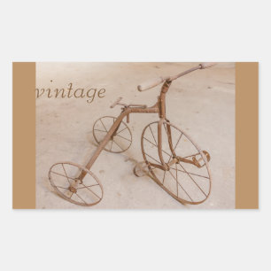 ADESIVO RETANGULAR UM VELHO TRICICLO 1928 RETANGLE STICKERS