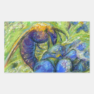 Adesivo Retangular Uma abelha e não me esqueça das flores