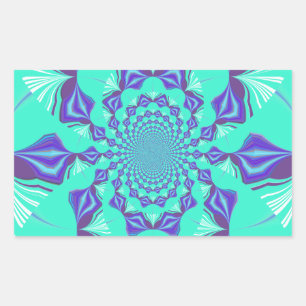 Adesivo Retangular Uma mistura de caleidoscópio e mandala Art!