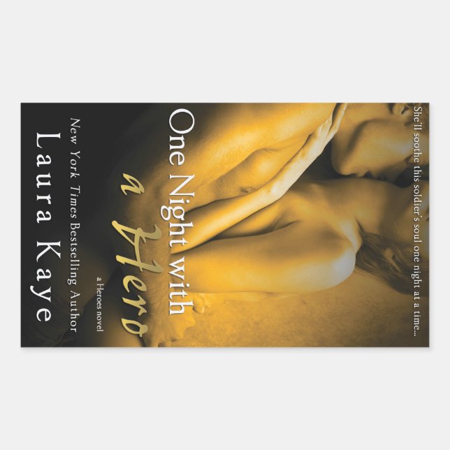 Adesivo Retangular Uma noite com um herói por Laura Kaye (Frente)