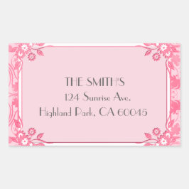 Adesivo Retangular Uma Rosa claro