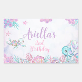 Adesivo Retangular Under the Sea Animals Rectangular Label