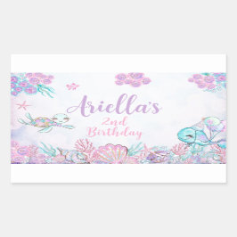 Adesivo Retangular Under the Sea Animals Rectangular Label