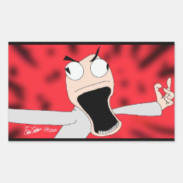 Adesivo Retangular unhinged puppet art