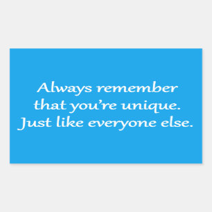 Adesivo Retangular Única - Frase Zen Sarcástica