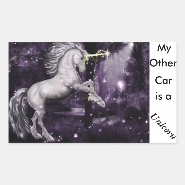 Adesivo Retangular Unicorn Car Sticker (Frente)